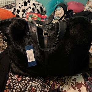 Lucchese Black leather getaway bag NWT-discontinued